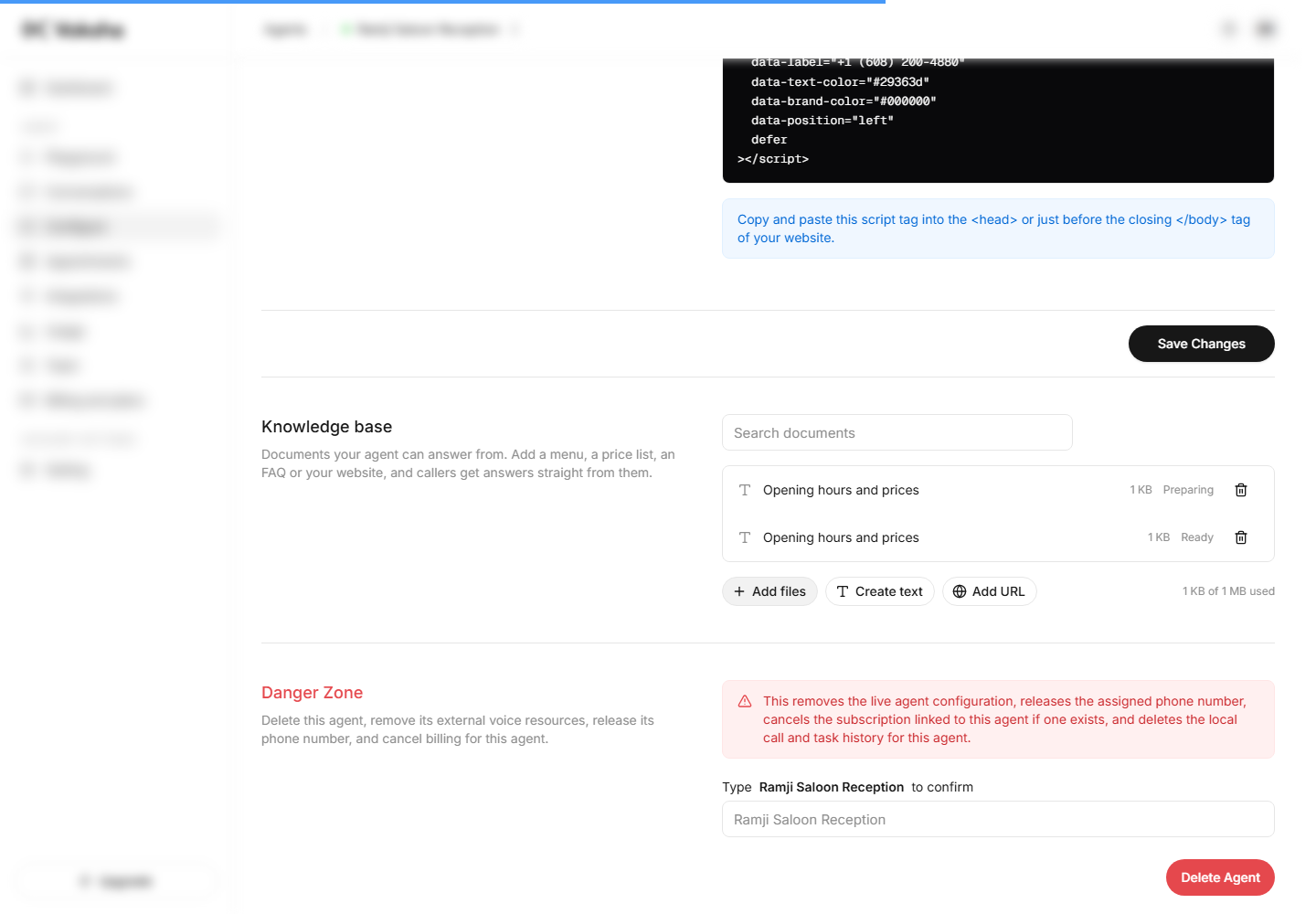 The Add files window, listing the accepted file types and the allowance left
